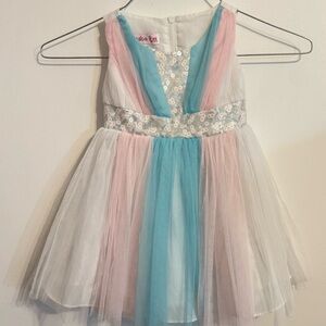 Jessica Ann Pastel Toddler Tulle Dress Size 18 Months